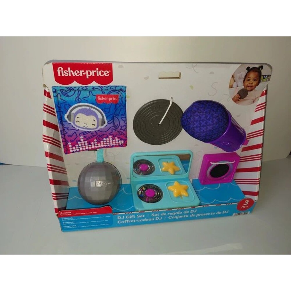Fisher-Price Laugh & Learn DJ Gift Set Musical Record Player & Microphone Toy